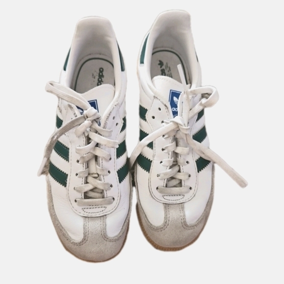 Adidas Samba Kids XLG Athletic Shoe In White / Collegiate Green / Pantone 2 - Picture 2 of 14